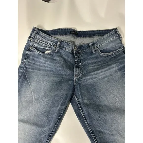 womens silver jeans Size 18/L29 Blue Jeans - Picture 9 of 14